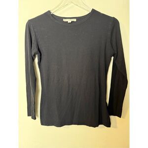 MIMU MAXI Body Tee Long Sleeve Black Crewneck Soft Comfort Layering Top Small